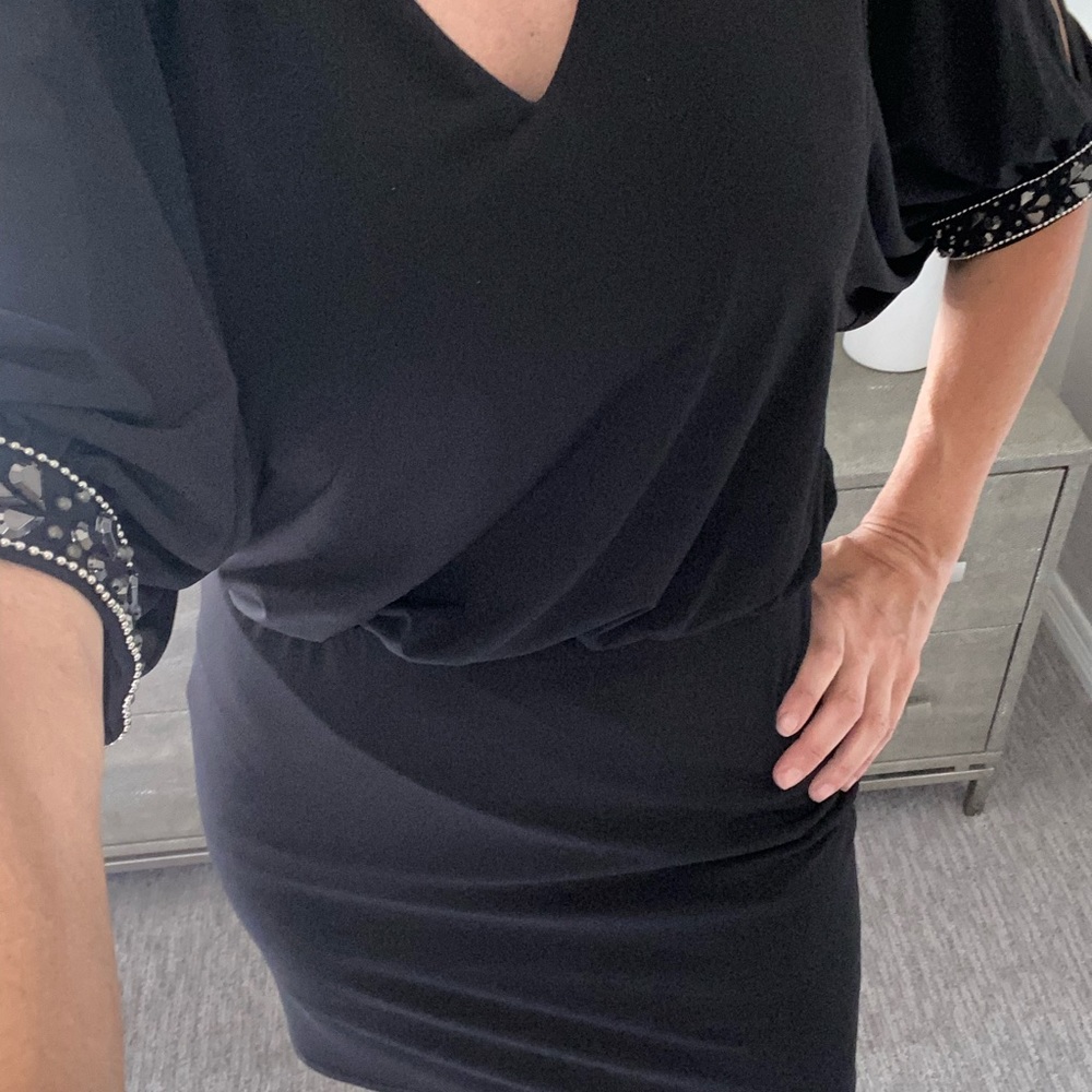 Knit black dress